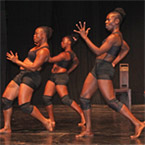 image of three dancers